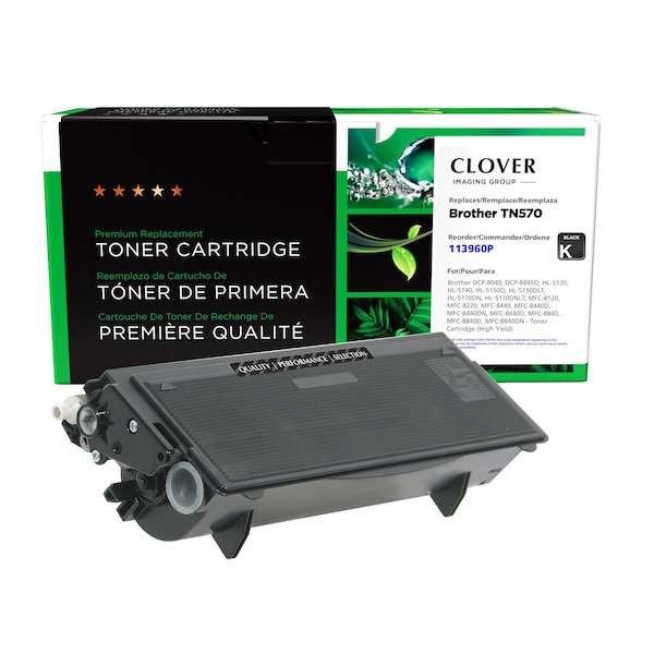 Cig Clover Imaging Remanufactured High Yield Toner Cartridge for Brother TN570 113960P - main